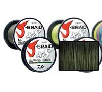 Daiwa J-Braid 8 Braid 0.10mm, 6.0kg / 13.0lbs, 300m verde scuro, lenza intrecciata rotonda