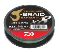 DAIWA J-Braid Expedition X8E, 300m, 0,13mm, 8,4kg / 18,52lbs, verde, filo intrecciato, 12551-113