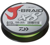 DAIWA J-Braid X8 0,10mm/6kg/150m Chartreuse Cavo Intrecciato Spinnfischen