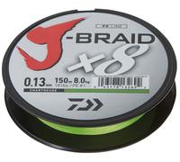 DAIWA J BRAID X8 0,16MM 150MT CHARTREUSE (VERDE CHIARO)