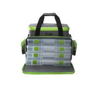 Daiwa Prorex Eva WP Tackle Container, impermeabile, materiale Eva, Multi-Loader, con tracolla, scomparto superiore rimovibile, con scatola per tacchi, taglia S e L, verde, L, Classico