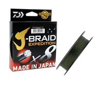 Daiwa Tresse 8 Brins J-Braid Expedition - 300 m - PE.8 - D.0,42 mm - R.46,5 kg-103lb - Verde scuro - 12551142