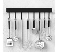 DaiWeier Barra da cucina, porta casseruola da parete da cucina per appendere utensili da cucina, barra per appendere guide di supporto 40 cm con 8 ganci