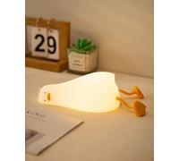 Daixinde Simpatica luce notturna a forma di anatra pigra, lampada LED a forma di anatra di crisi esistenziale, ricaricabile a intensità variabile, con timer da 30 minuti e controllo tattile per