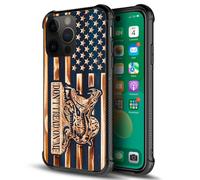 DAIZAG Compatible with Case for iPhone 14 Plus, Dont Tread on me Wood Grain American Flag iPhone 14 Plus Cases for Man Woman, All-Round Protection Sh