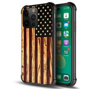 DAIZAG Compatible with Case for iPhone 14 Pro Max, Rustic American Flag iPhone 14 Pro Max Cases for Man Woman, All-Round Protection Shockproof Anti-S