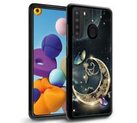 DAIZAG Compatible with Samsung Galaxy A21 Case Golden Retro Fantasy St