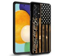 DAIZAG Compatible with Samsung Galaxy A32 5G Case,in God We Trust Wood Grain Design American Flag for Man Woman, All-Round Protection Shockproof Anti