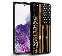 DAIZAG Compatible with Samsung Galaxy S20 Case,in God We Trust Wood Grain Design American Flag for Man Woman, All-Round Protection Shockproof Anti-Sc