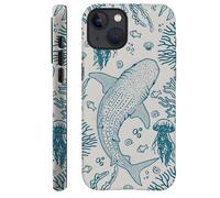 DAIZAG Custodia compatibile con iPhone 15, balena, squalo, oceano, barriere coralline, meduse, per iPhone 15, per ragazze, donne, ragazzi, uomini