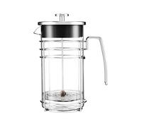 Dajar Aroma kaffeezubereiter Manico in Metallo 350 ML Ambition, Vetro, Nero Trasparente Argento, 12 x 9 x 17 cm