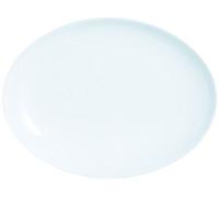 Dajar Diwali 05416 - Piatto da portata ovale, in vetro, 33 x 25 x 3,1 cm, colore: Bianco