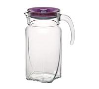 Dajar Luna Brocca 1.7 L con Coperchio Pasabahce, Vetro, Viola Trasparente, 14 x 12 x 24 cm, Violett Transparent, 14 x 12 x 24 cm