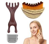 DAJASD 1PCS Spazzola Viso a Secco con Pettine Massaggiante, Spazzola per il Viso a Secco, Spazzola per Contorno Linfatico, pour un Ajustement Précis de la Peau con Precisione e Allevia la Stanchezza
