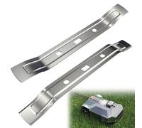DAJASD 2 Pezzi Lama per Robot Tagliaerba Compatibile, 20cm Lama per Rifinitore per Tosaerba Robotizzati, Lame Tosaerba in Acciaio Inossidabile con Stihl RMI 422, RMI 522 C, iMow Ml4, RMI 632(Argento)
