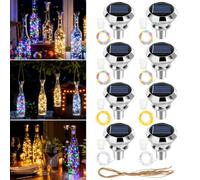 DAJASD 8 Pezzi Solari Luci Per Bottiglie, 2m 20 Led LED Led Tappo Con Luci Per Bottiglie Di Vino, Le Lucine Per Bottiglia Per Festa, Giardino, Matrimonio, DIY