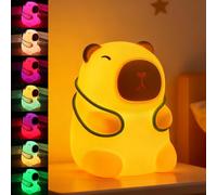 DAJASD Capybara Luce Notturna per Bambini, Capibara Lampada, Capybara Lampada Touch Control per Comodino, lampada capibara per cameretta dei bambini, soggiorno, compleanno, Natale