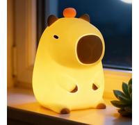 DAJASD Capybara Luce Notturna per Bambini, Capibara Lampada, Capybara Lampada Touch Control per Comodino, lampada capibara per cameretta dei bambini, soggiorno, compleanno, Natale
