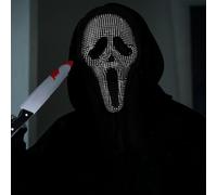 DAJASD Ghostface Mask, Maschera Scream, Scream Maschera Ghost, Maschera Da Urlo, Maschera Scary Movie, Ghost Face Cosplay, Maschera Fantasma,Maschera Halloween Horror Per Bambino Adulto Halloween