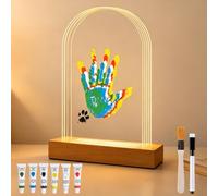 DAJASD Kit Impronte Di Famiglia, Set Per Impronte Di Mani E Piedi Del Neonato Con Spazio Per 5 Persone, Colori a Dita Atossici Per Bambini, Regalo Ideale Per La Festa Della Mamma O Del Papà
