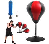DAJASD Sacco da Boxe da Tavolo con Ventose Forti, Sacco da Boxe da Ufficio, Mini Sacc da Box, Punching Ball Tavolo per Attività a Casa e in Ufficio Per Box, per Impiegati, Adulti, Bambini(Rot-Schw