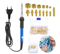 DAJASD Set di 139 inserti filettati, 60 W LED temperatura regolabile, saldatore, punte per saldatore per inserti filettati, dadi di fusione con 8 punte di saldatura+130 inserti filettati M2/M3/M4/M5