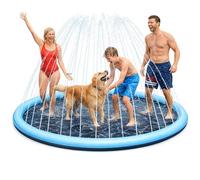 DAJASD Splash Pad, tappetino da gioco per esterni, 200 cm, per cani, piscina, giocattolo acquatico per bambini, attività all'aperto, giardino estivo, giocattolo acquatico per bambini, animali
