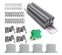 DAJASD Terminale di Morsettiere su Guida DIN, Kit di Blocco per Guida DIN, Kit Morsettiere per Guida DIN, Adatto per l'automazione Della Produzione Fai-da-te, Trasformazione di Circuiti ecc