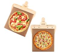 DAJAVE 2 pezzi Sliding Pizza Peel,38 x 29 cm Pala per pizza in legno con manico, Sliding Pizza Shovel in legno, The Pizza Peel that Transfers Pizza per pizze fatte in casa, cottura, BrotPerfectly