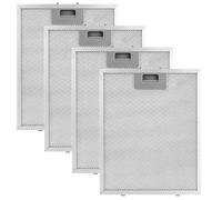 DAJAVE 4 filtri grassi metallici per cappe aspiranti, 320 x 260 mm, filtro di ricambio per cappa aspirante, filtro antigrasso con rete metallica per cappe da cucina, griglia in alluminio a 5 strati