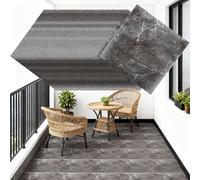 DAJAVE 40 rivestimenti per pavimenti in PVC, effetto cemento, 30x30 cm autoadesivi, effetto cemento, piastrelle in vinile, impermeabili, soggiorno (Grigio nerastro)