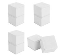 DAJAVE Set 8 Rialzi per Mobili Alti 5 cm in Acciaio, Rialzi per Letto in Acciaio da 5 cm, Alzata per Mobili Resistente, Piedini Regolabili per Mobili, Supporto Fino a 3000 Ibs, Bianco