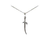 DAJEWELRYCRAFTS Ciondolo a forma di lama in scala di drago, in argento Sterling 925, 3 finiture, ispirato a Dark Souls, Pendant, Argento sterling, 0