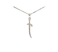 DAJEWELRYCRAFTS Ciondolo a forma di lama in scala di drago, in argento Sterling 925, 3 finiture, ispirato a Dark Souls, Pendant, Argento sterling, 0