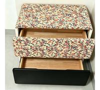 DAJIAYIQI Comodino in Legno Massello, Comodino Minimalista per la Camera da Letto con 2 Cassetti - Ideale per la Zona Notte e l'Organizzazione dello Spazio(B,30cm)