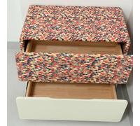 DAJIAYIQI Comodino in Legno Massello, Comodino Minimalista per la Camera da Letto con 2 Cassetti - Ideale per la Zona Notte e l'Organizzazione dello Spazio(A,50cm)