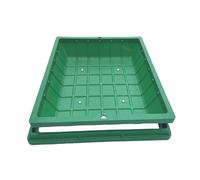 DAJIAYIQI Coperchio per Fossa Settica a Scomparsa - Coperchio e Telaio Circolari a Filo Pavimento - Coperchio Integrato con Base per Parchi Esterni e Aree Verdi(Square,86cm)