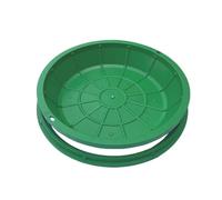 DAJIAYIQI Coperchio per Fossa Settica a Scomparsa - Coperchio e Telaio Circolari a Filo Pavimento - Coperchio Integrato con Base per Parchi Esterni e Aree Verdi(Round,86cm)