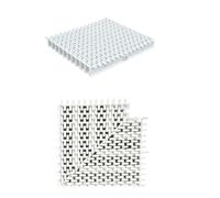 DAJIAYIQI Griglia di Scarico angolare, Striscia di grigliato per troppopieno in plastica PP componibile, griglia per canaletta di scolo da 25 cm per Interni ed Esterni, Design Antiscivolo(A,18cm)