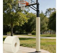 DAJIAYIQI Imbottitura Morbida per Pali, Protezione Autoadesiva da 2 m per Colonne e Canestri da Basket, 8 cm di Larghezza - per la Protezione di Attrezzature Sportive e Strutture(White)