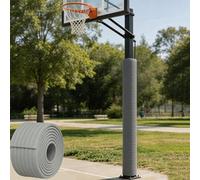 DAJIAYIQI Imbottitura Morbida per Pali, Protezione Autoadesiva da 2 m per Colonne e Canestri da Basket, 8 cm di Larghezza - per la Protezione di Attrezzature Sportive e Strutture(Gray)