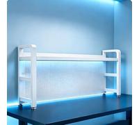 DAJIAYIQI Libreria da Scrivania, Organizer da Banco con Pannello Forato (Pegboard), Scaffale in Metallo per Scrivanie PC, Riviste e Pubblicazioni(55 * 25 * 97cm)