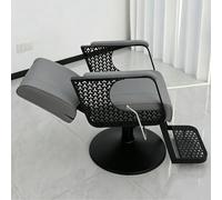 DAJIAYIQI Poltrona da Barbiere Reclinabile e Robusta, Girevole a 360° su Base Mobile, Attrezzatura Professionale per Saloni e Spa (Uomo/Donna)(Gray)