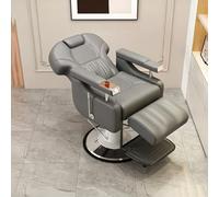 DAJIAYIQI Poltrona idraulica robusta e professionale per parrucchieri e barbieri, con schienale reclinabile; ideale per saloni di bellezza, barber shop e centri estetici.(Gray)
