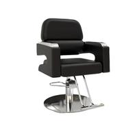 DAJIAYIQI Poltrona multifunzione regolabile in altezza per spa e saloni di bellezza/barberia, con pedali in metallo integrati(Black)