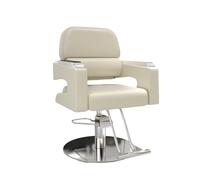 DAJIAYIQI Poltrona multifunzione regolabile in altezza per spa e saloni di bellezza/barberia, con pedali in metallo integrati(Beige)