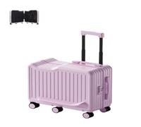 DAJIAYIQI Valigia Cavalcabile per Bambini - Bagaglio con Portabibite a Scomparsa e Pedale - Trolley su Ruote per Bambini Piccoli, ideale per riporre libri, cancelleria e divise scolastiche.(Purple,S)