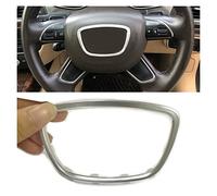 DaJiKan Bicromato di potassio Volante Trim Centro Emblemi Logo Telaio Adesivo Accessori Adatti for Audi A3 S3 8V A4 B8 B9 A6 C7 Q3 Q5 Q7 DaJiKan (Color Name : Fit for A3 2013 2017)