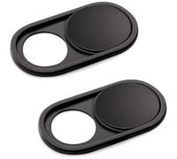 DAJING Copertura per webcam in metallo, confezione da 2, ultra sottile da 0,6 mm, protezione per la privacy per MacBook, iPad, tablet e la maggior parte dei computer portatili [nero]