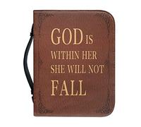 Dajingkj Custodia Bibbia con cerniera grande pelle personalizzata borsa biblica donna borsa Bibbia libro chiesa borse con manici, Un girasole, Large